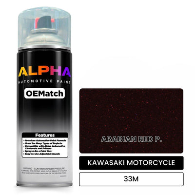 KAWASAKI MOTORCYCLE ARABIAN RED P. 33M | OEMatch Automotive Spraycan