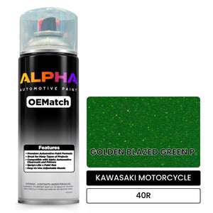 KAWASAKI MOTORCYCLE GOLDEN BLAZED GREEN P. 40R | OEMatch Automotive Spraycan
