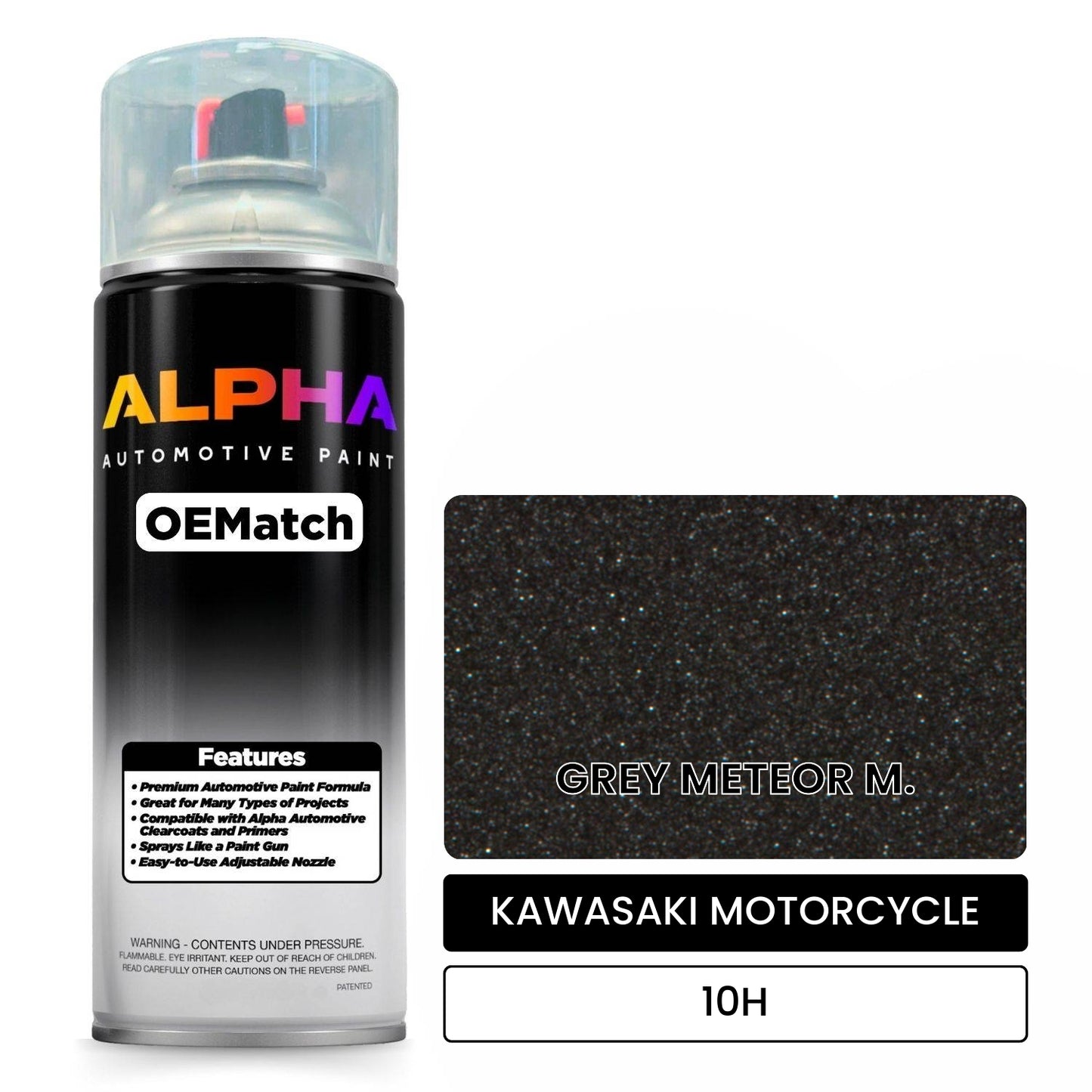 KAWASAKI MOTORCYCLE GREY METEOR M. 10H OEMatch Spraycan
