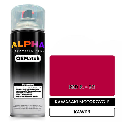 KAWASAKI MOTORCYCLE RED P. - 3C KAW113 | OEMatch Automotive Spraycan