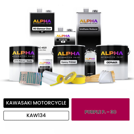 KAWASAKI MOTORCYCLE PURPLE P. - 3C KAW134 OEMatch Vehicle Paint Kit