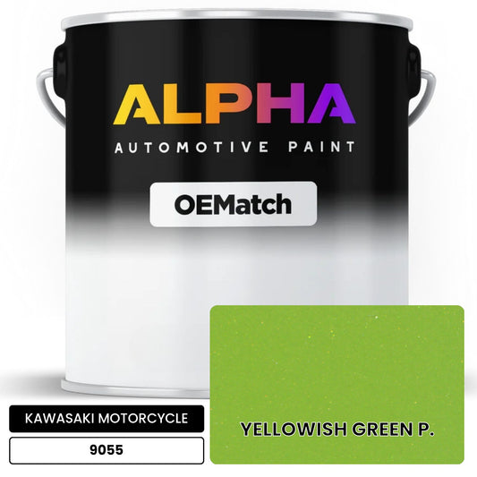 KAWASAKI MOTORCYCLE YELLOWISH GREEN P. 9055 OEMatch Basecoat