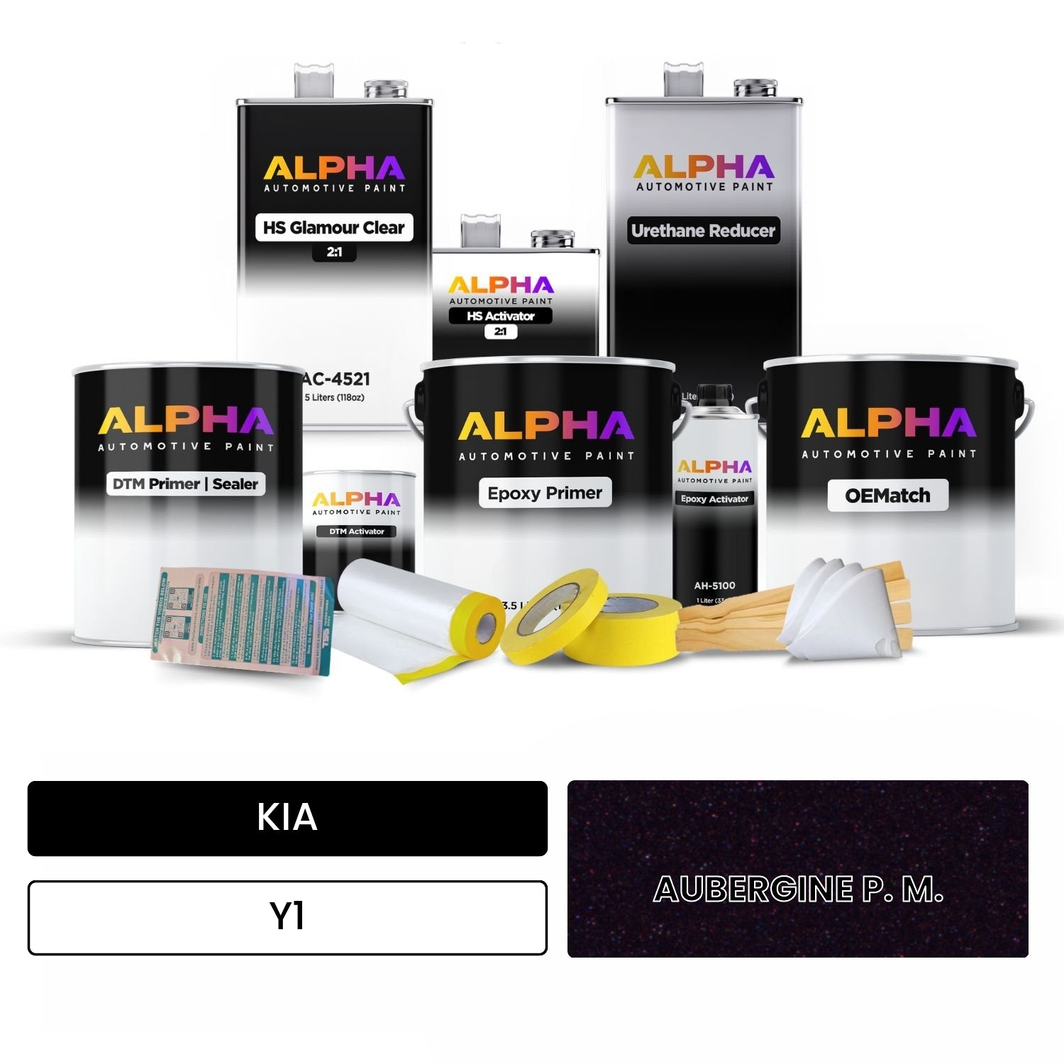 KIA AUBERGINE P. M. Y1 OEMatch Vehicle Paint Kit