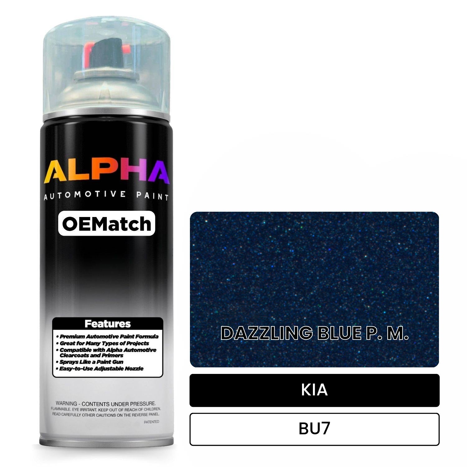 KIA DAZZLING BLUE P. M. BU7 OEMatch Spraycan