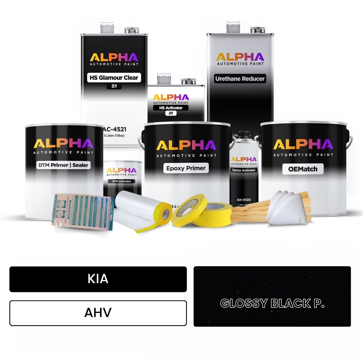 KIA GLOSSY BLACK P. AHV OEMatch Vehicle Paint Kit
