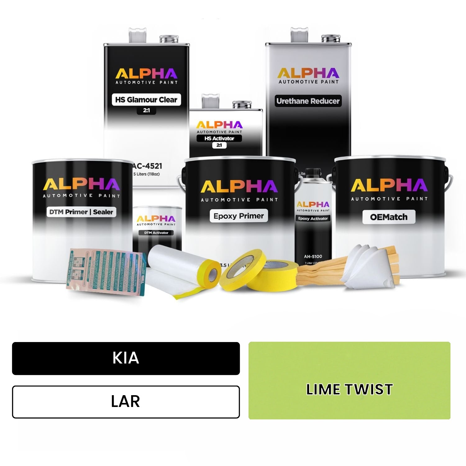 KIA LIME TWIST LAR OEMatch Vehicle Paint Kit