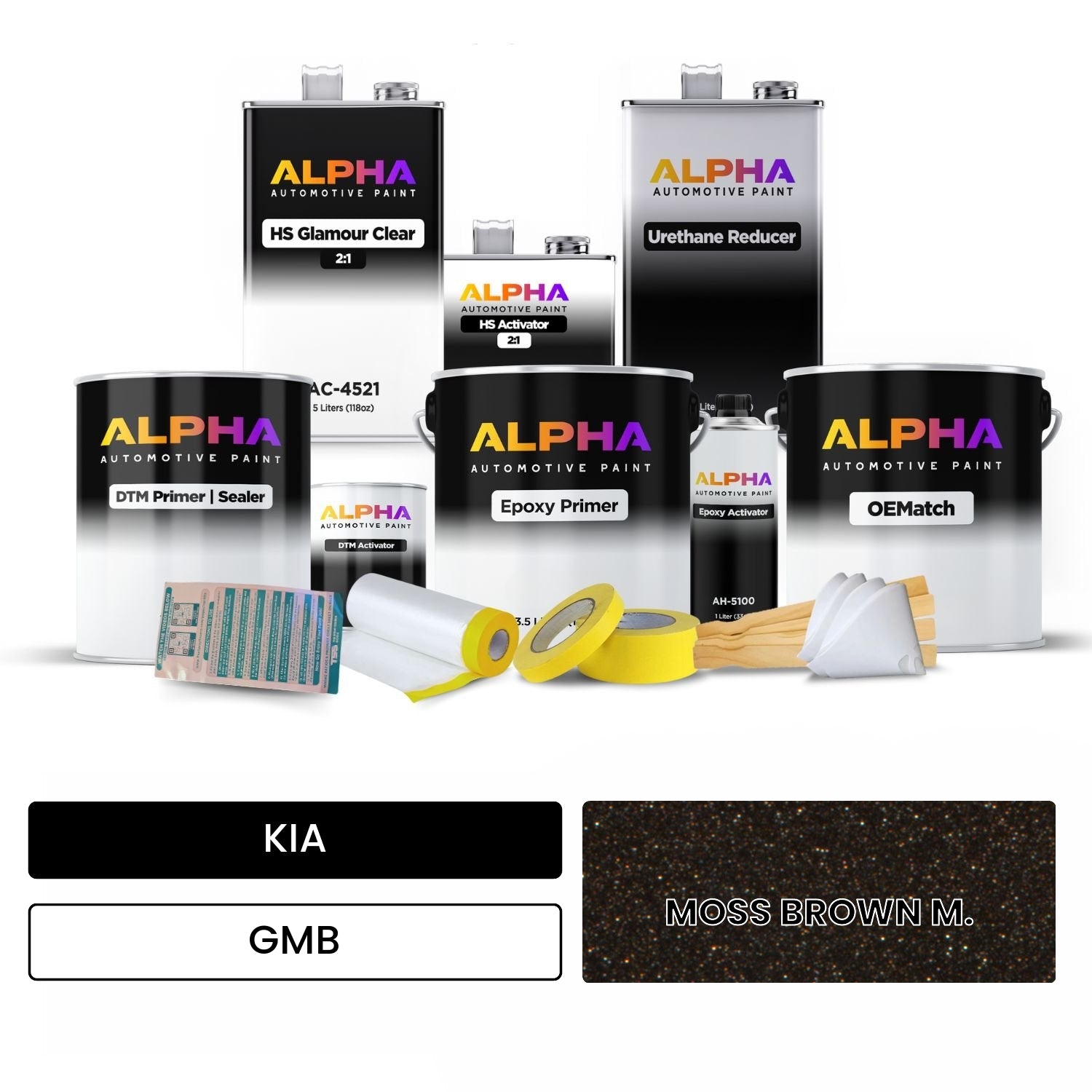 KIA MOSS BROWN M. GMB OEMatch Vehicle Paint Kit