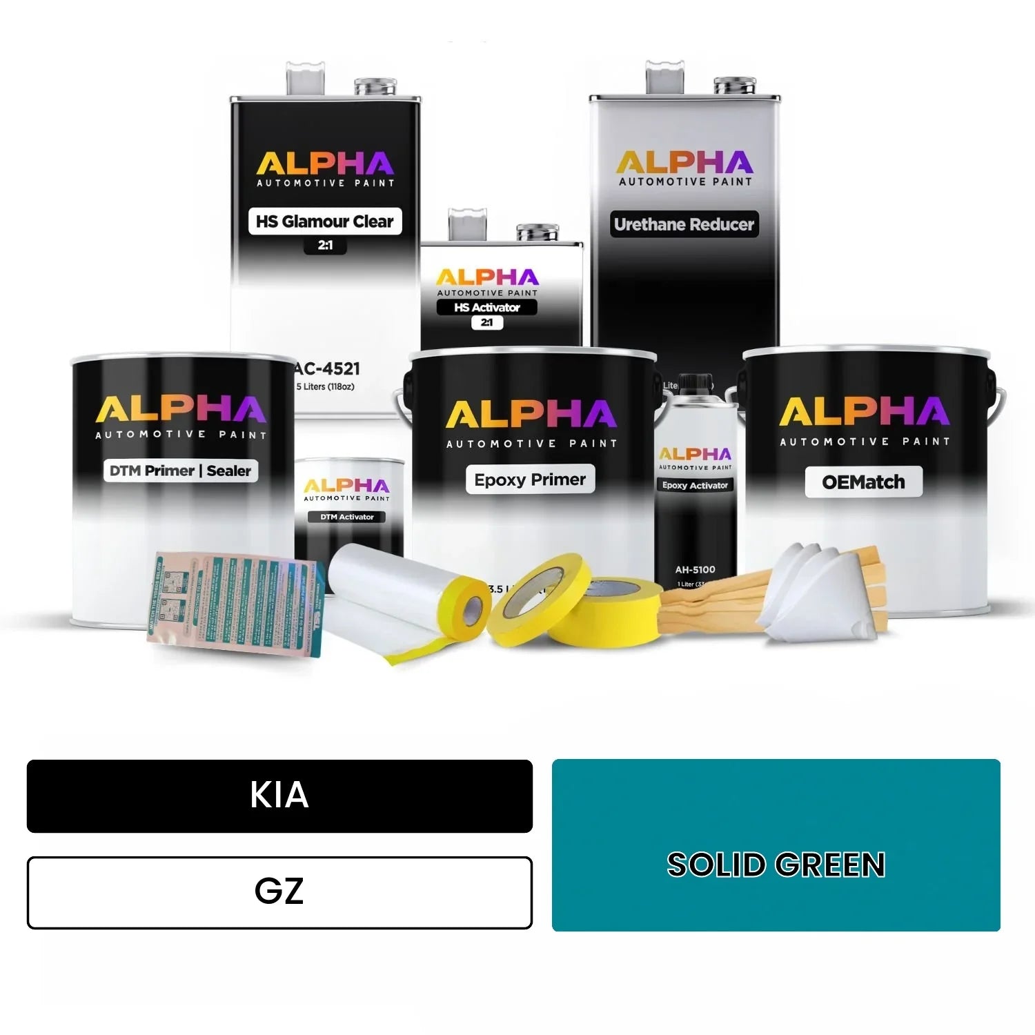 KIA SOLID GREEN GZ OEMatch Vehicle Paint Kit
