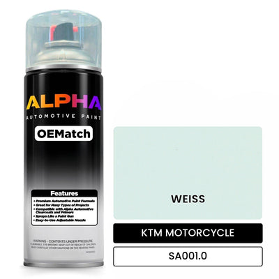 KTM MOTORCYCLE WEISS SA001.0 | OEMatch Automotive Spraycan