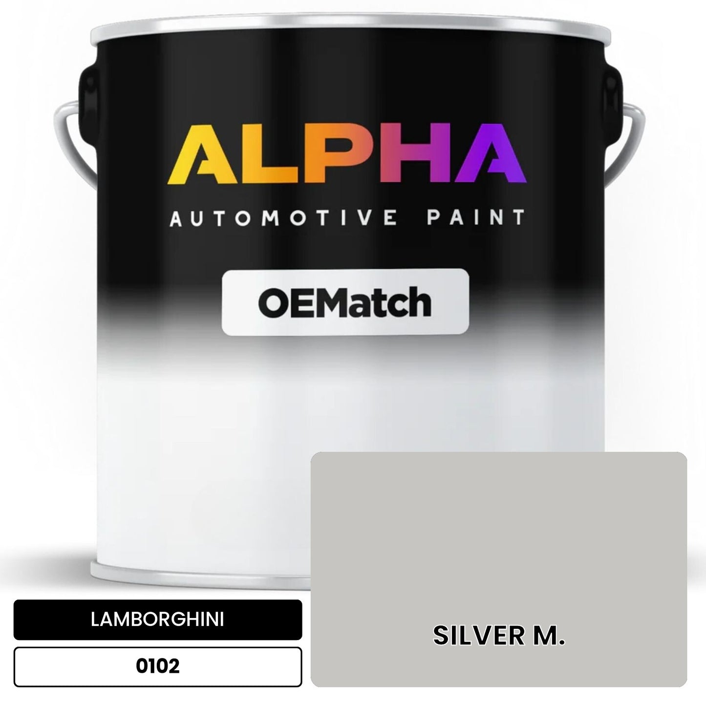 LAMBORGHINI SILVER M. 0102 OEMatch Basecoat