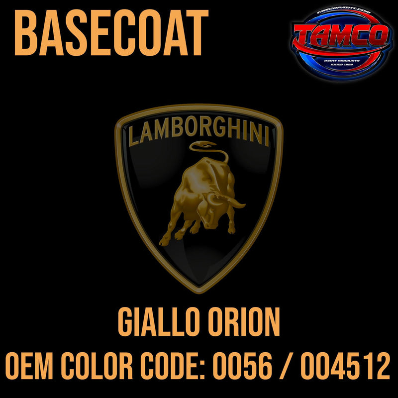 Lamborghini Giallo Orion | 0056 / 004512 | 2001-2017 | OEM Tri-Stage Basecoat - The Spray Source - Tamco Paint Manufacturing