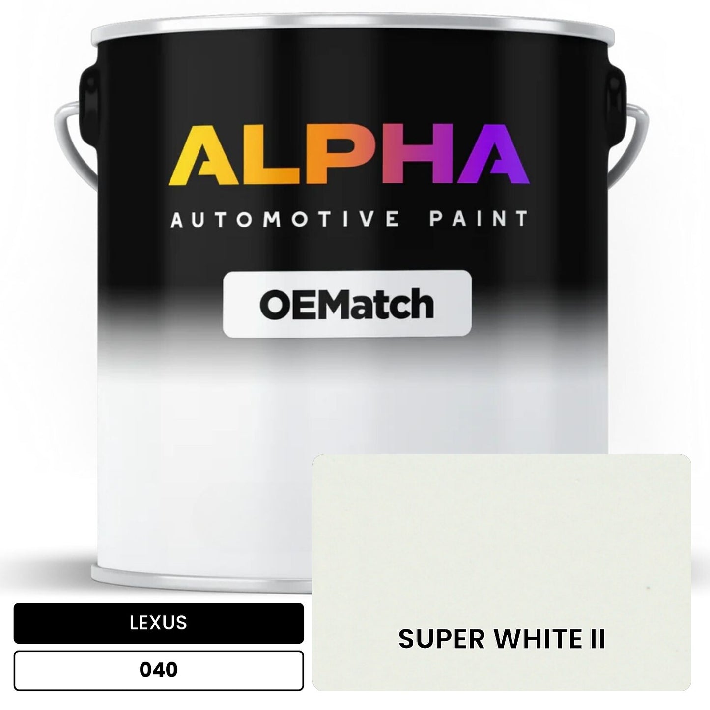 LEXUS SUPER WHITE II 040 OEMatch Basecoat