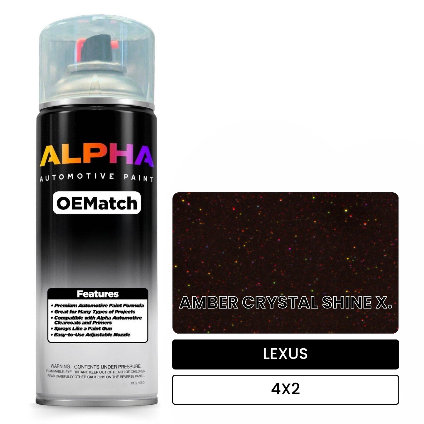LEXUS AMBER CRYSTAL SHINE X. 4X2 OEMatch Spraycan