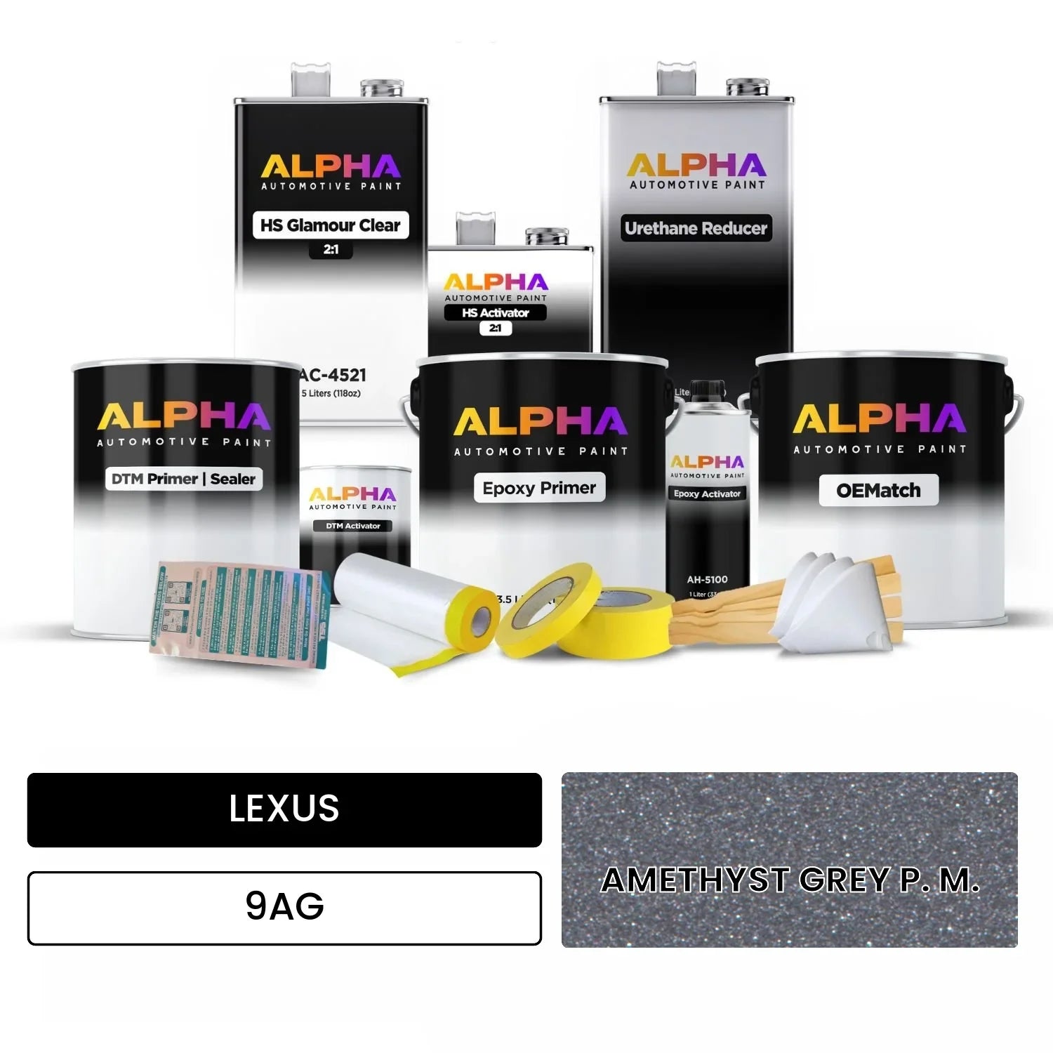 LEXUS AMETHYST GREY P. M. 9AG OEMatch Vehicle Paint Kit