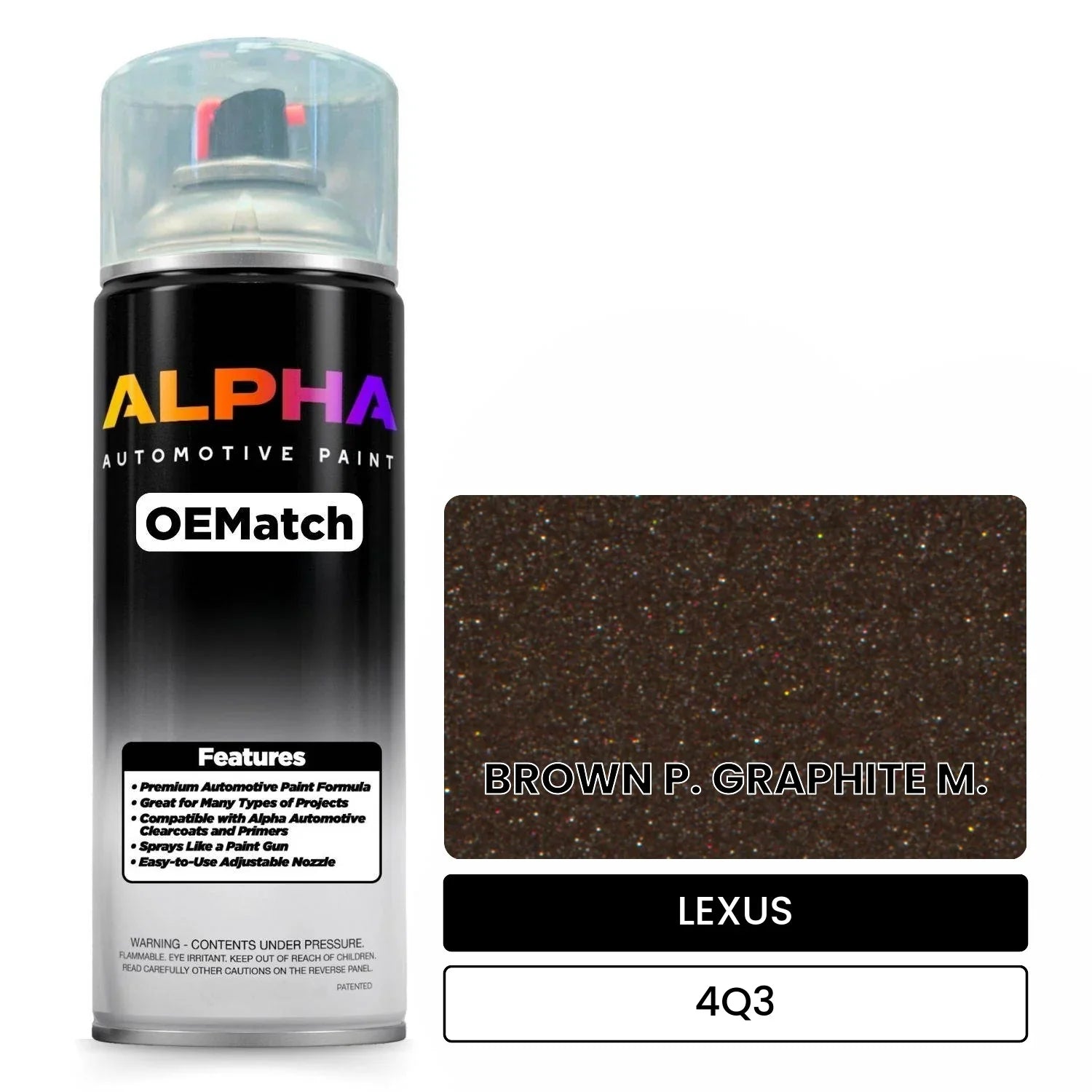 LEXUS BROWN P. GRAPHITE M. 4Q3 OEMatch Spraycan