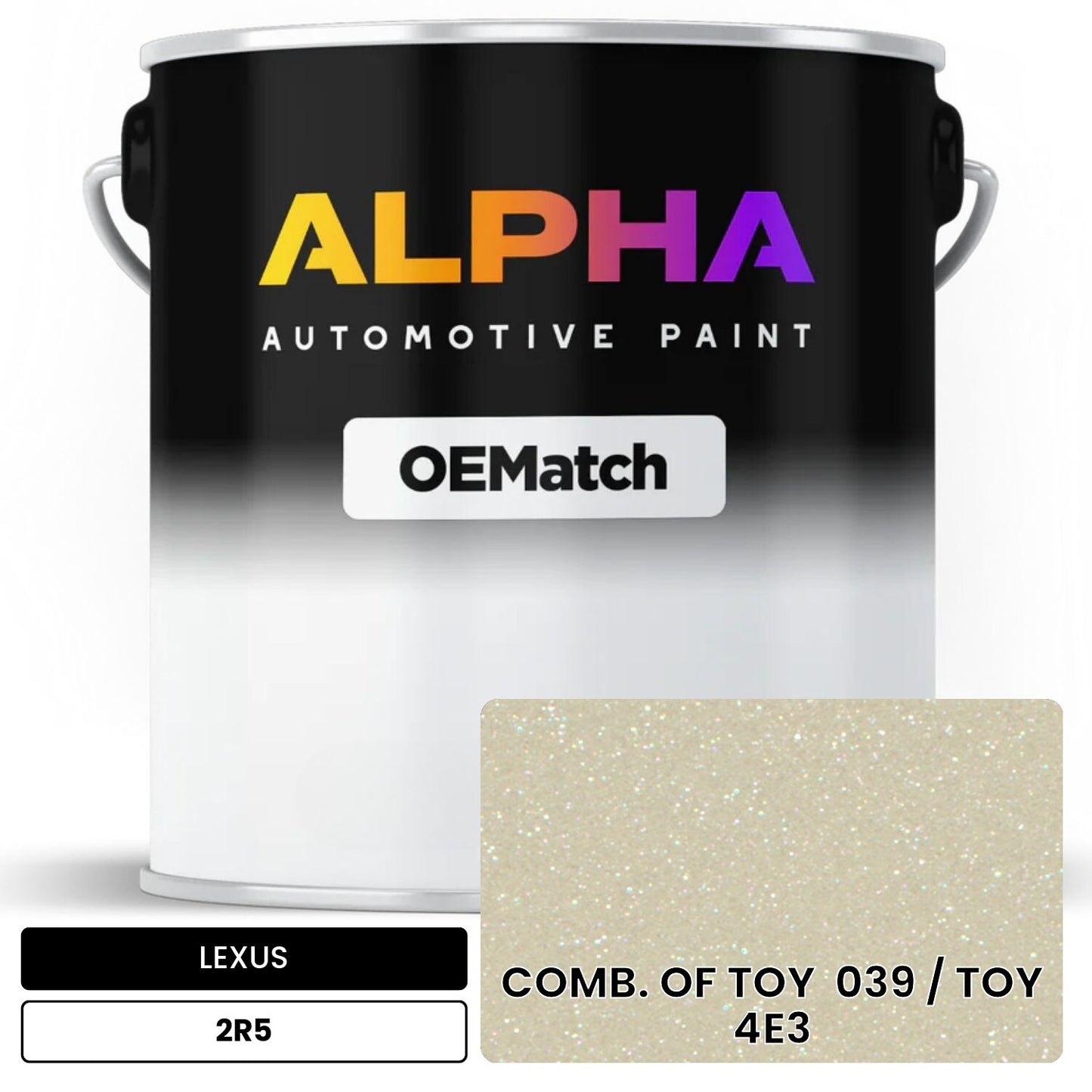 LEXUS COMB. OF TOY  039 / TOY  4E3 2R5 OEMatch Basecoat