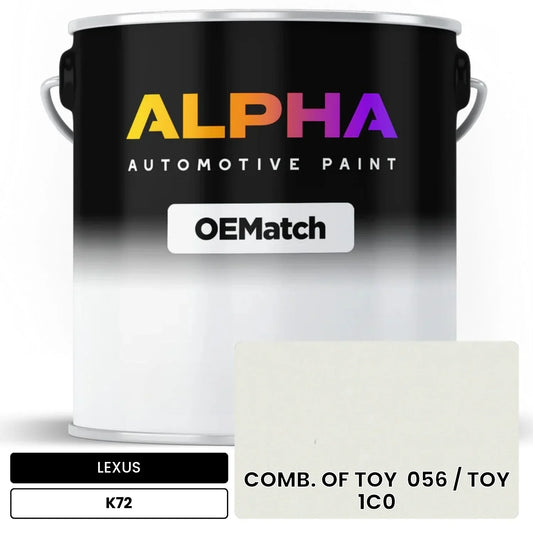 LEXUS COMB. OF TOY  056 / TOY  1C0 K72 OEMatch Basecoat