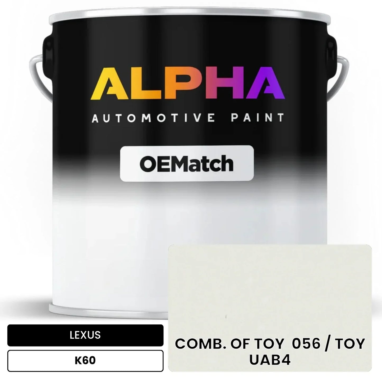 LEXUS COMB. OF TOY  056 / TOY  UAB4 K60 OEMatch Basecoat