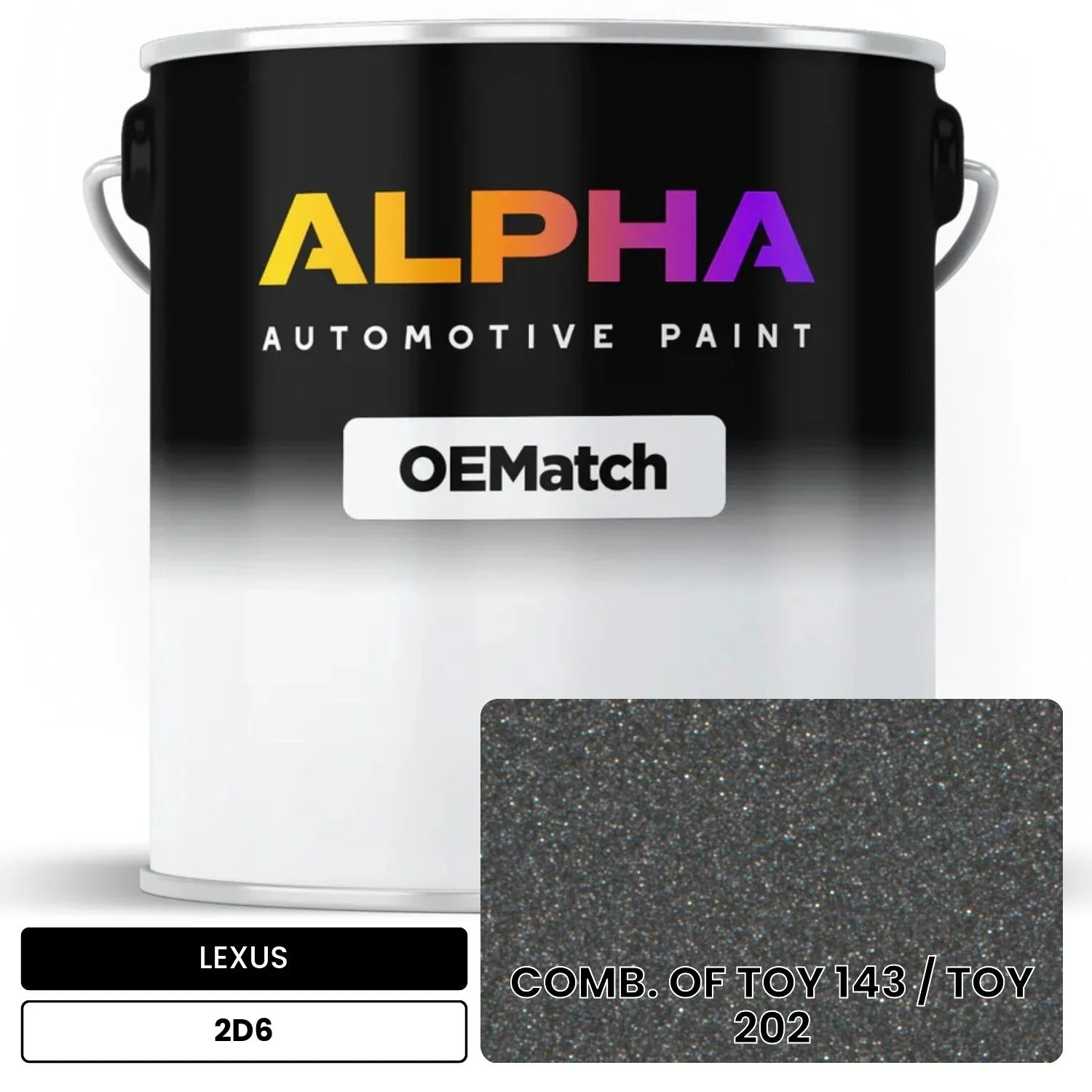 LEXUS COMB. OF TOY 143 / TOY 202 2D6 OEMatch Basecoat