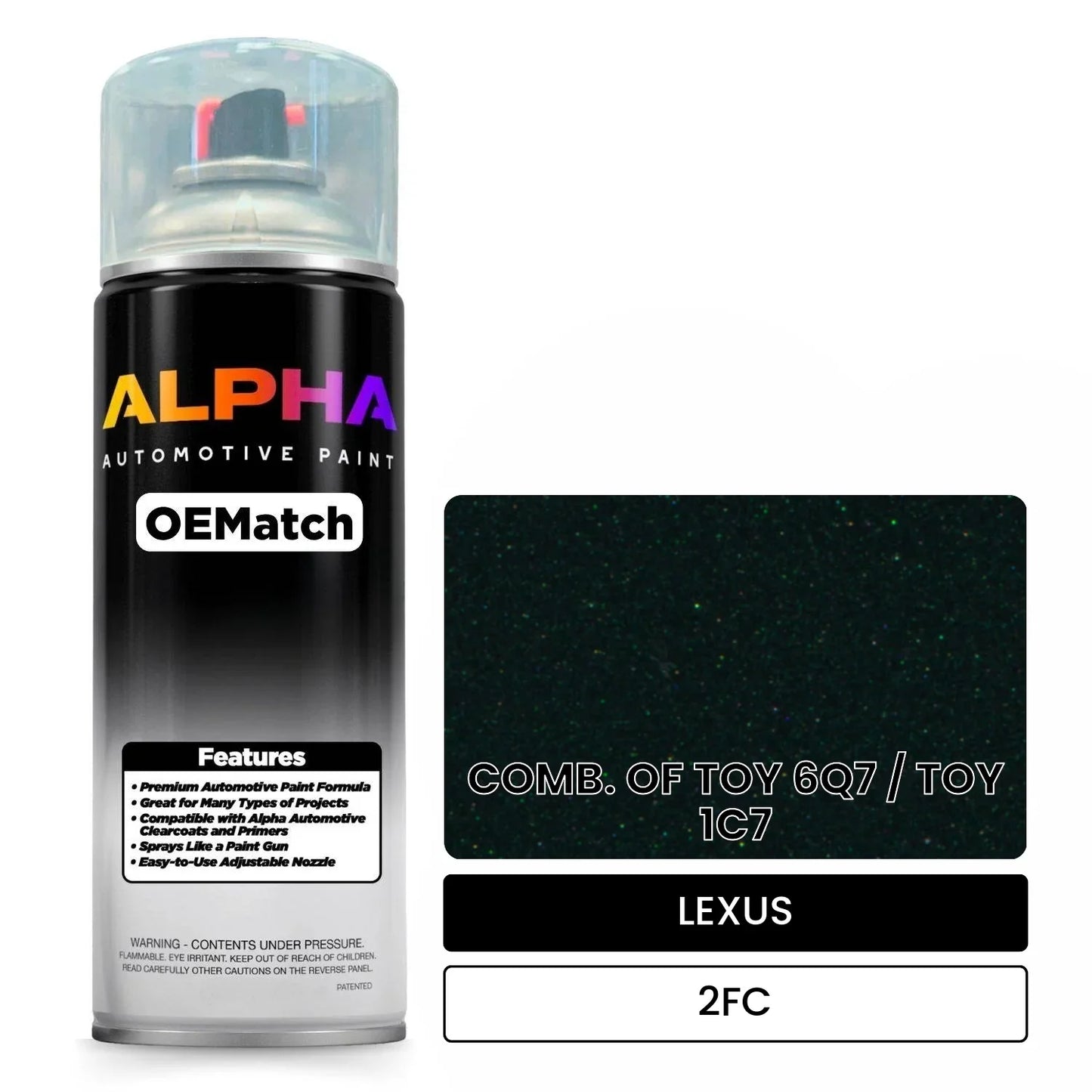 LEXUS COMB. OF TOY 6Q7 / TOY 1C7 2FC OEMatch Spraycan