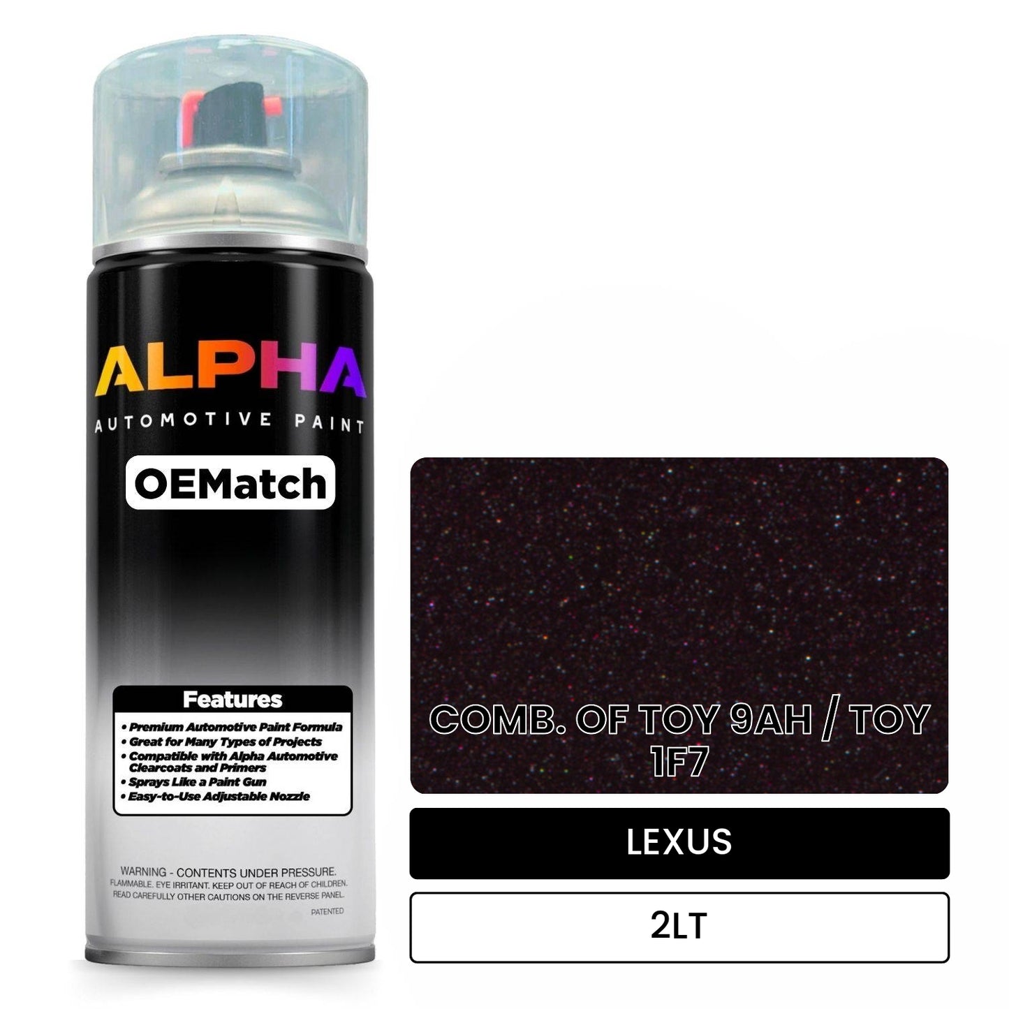 LEXUS COMB. OF TOY 9AH / TOY 1F7 2LT OEMatch Spraycan