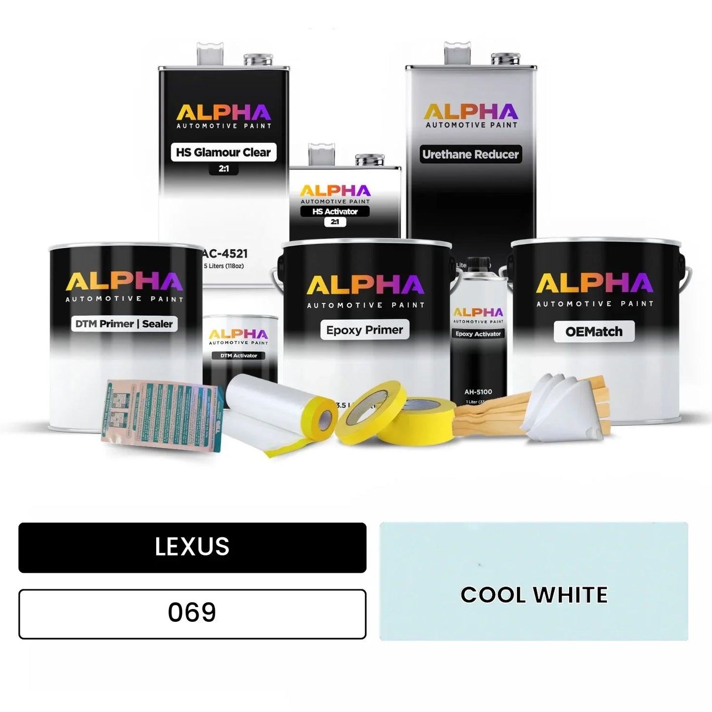 LEXUS COOL WHITE 069 OEMatch Vehicle Paint Kit