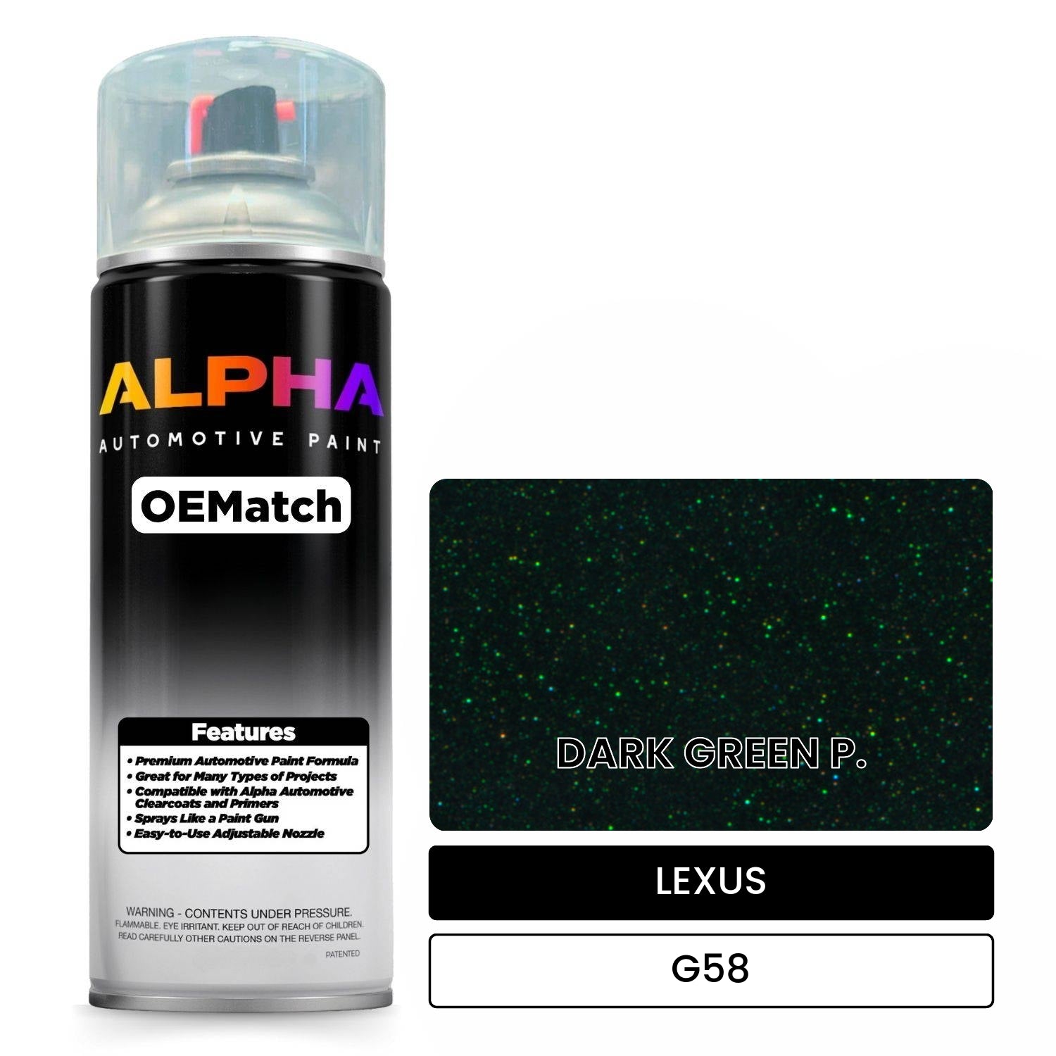 LEXUS DARK GREEN P. G58 OEMatch Spraycan