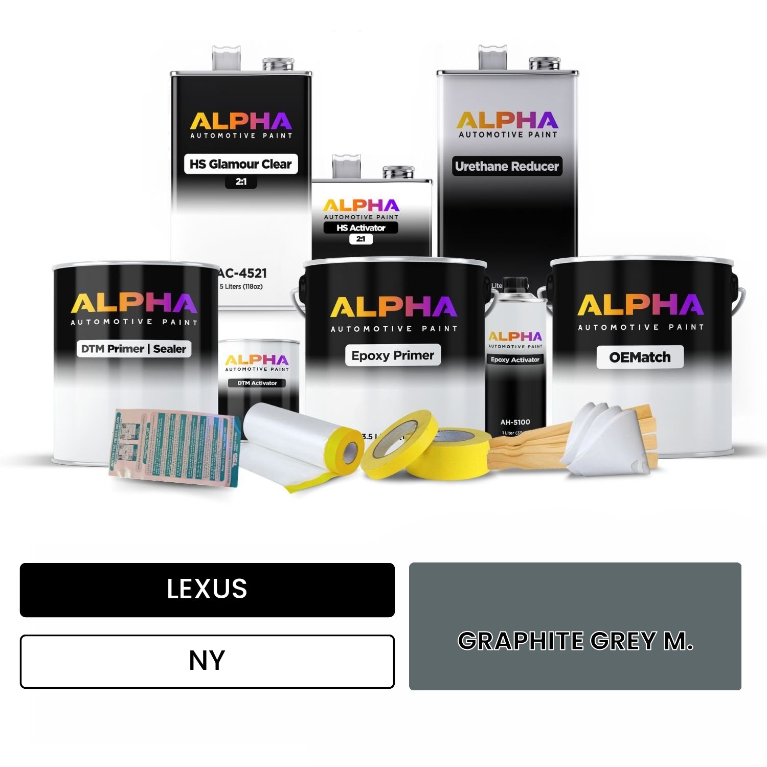 LEXUS GRAPHITE GREY M. NY OEMatch Vehicle Paint Kit