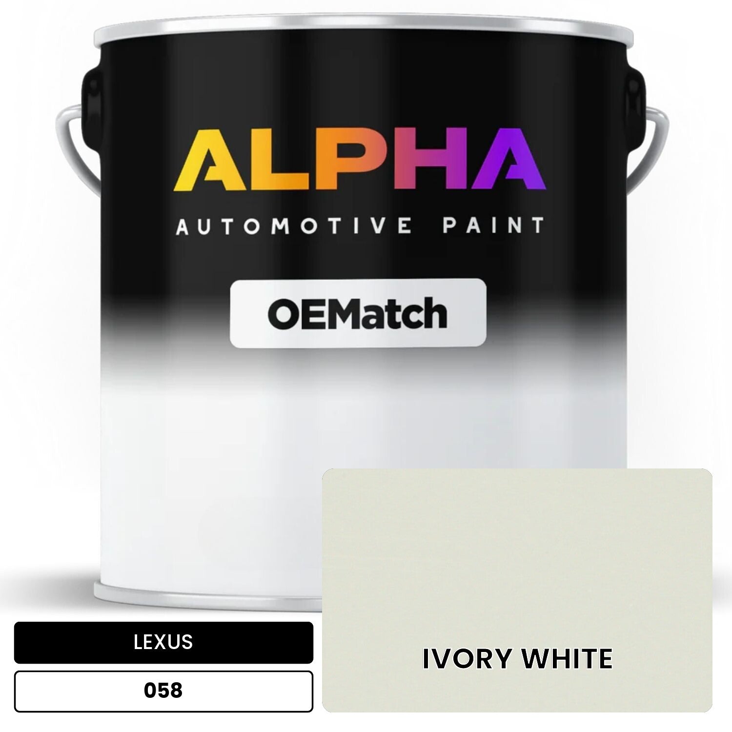 LEXUS IVORY WHITE 058 OEMatch Basecoat