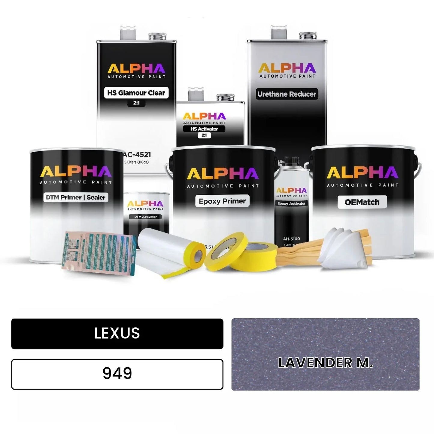 LEXUS LAVENDER M. 949 OEMatch Vehicle Paint Kit