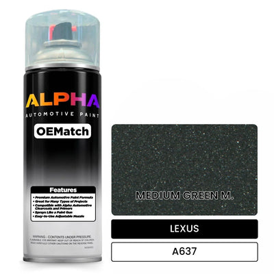 LEXUS MEDIUM GREEN M. A637 | OEMatch Automotive Spraycan