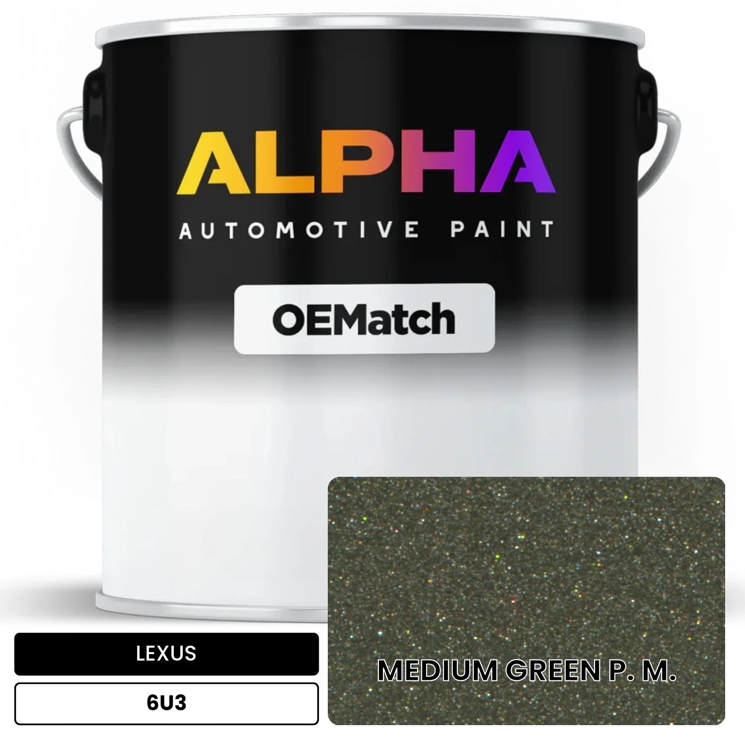 LEXUS MEDIUM GREEN P. M. 6U3 OEMatch Basecoat