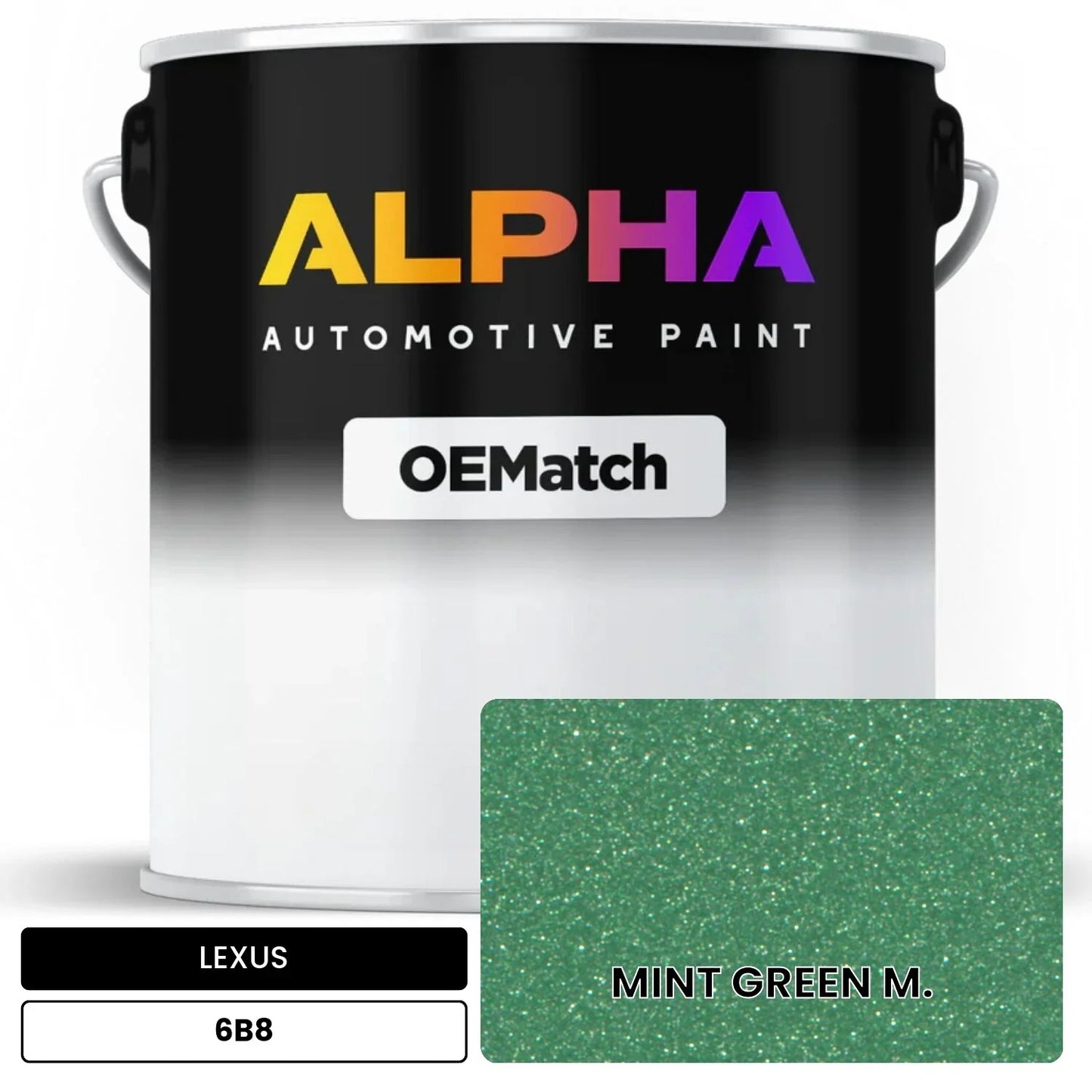 LEXUS MINT GREEN M. 6B8 OEMatch Basecoat