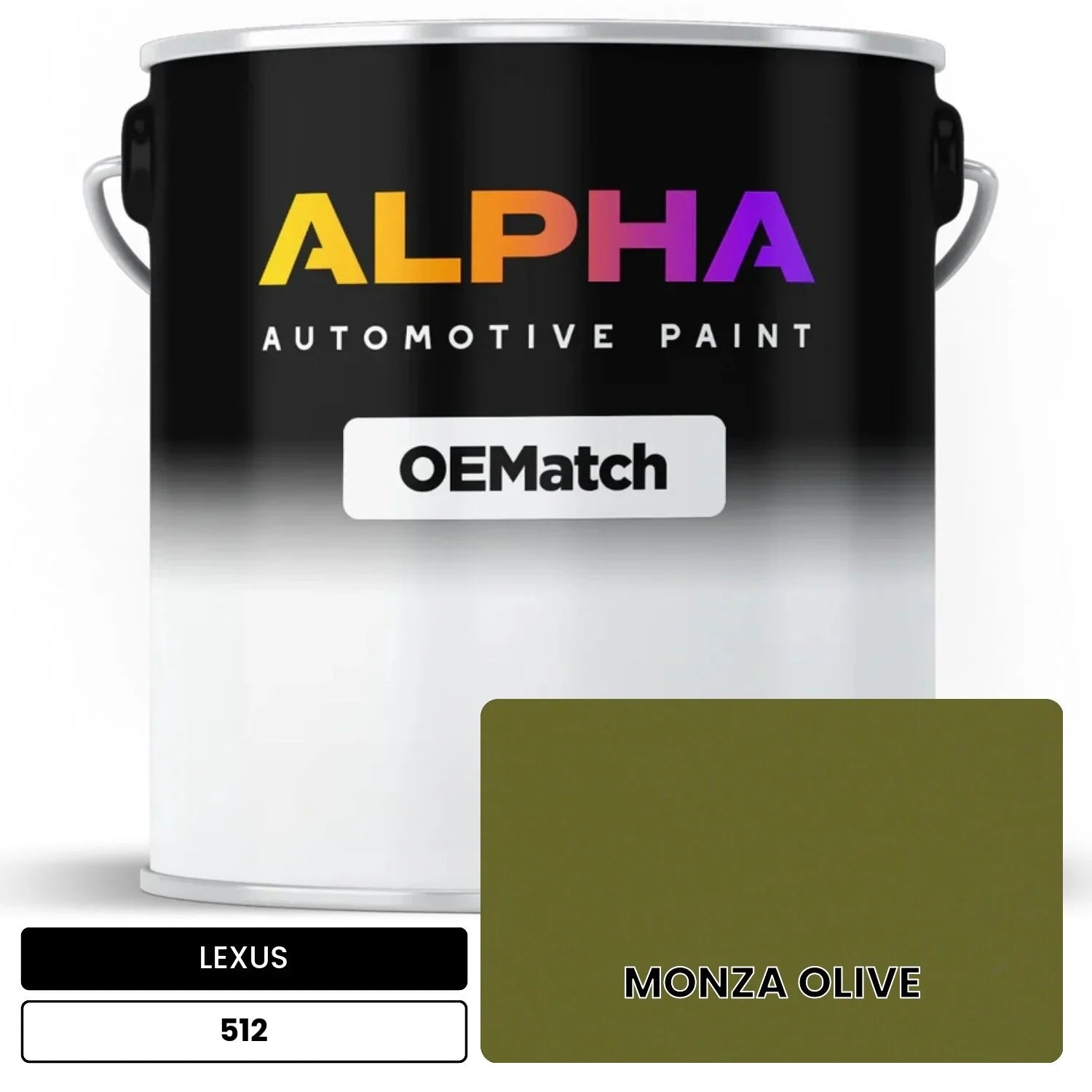 LEXUS MONZA OLIVE 512 OEMatch Basecoat
