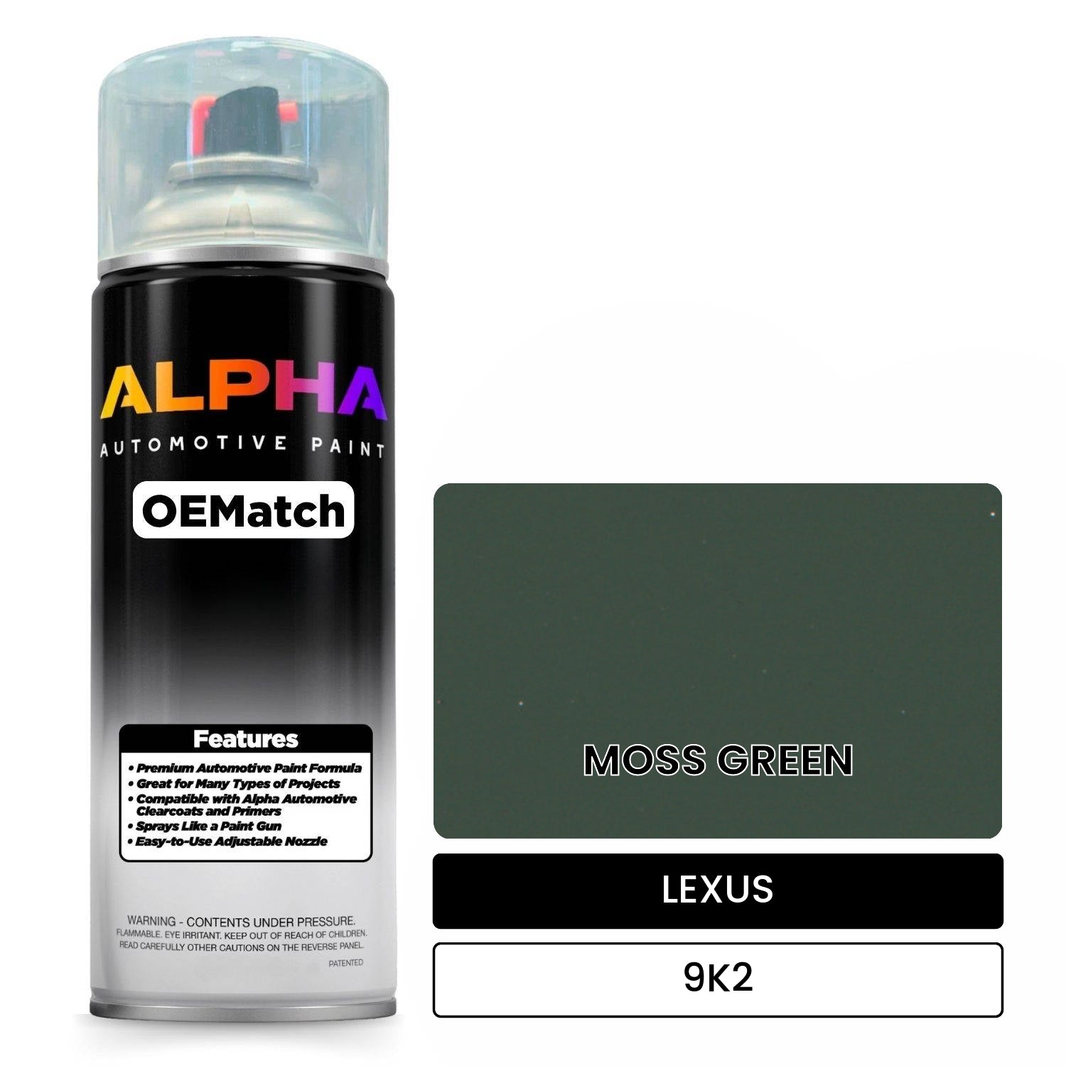 LEXUS MOSS GREEN 9K2 OEMatch Spraycan