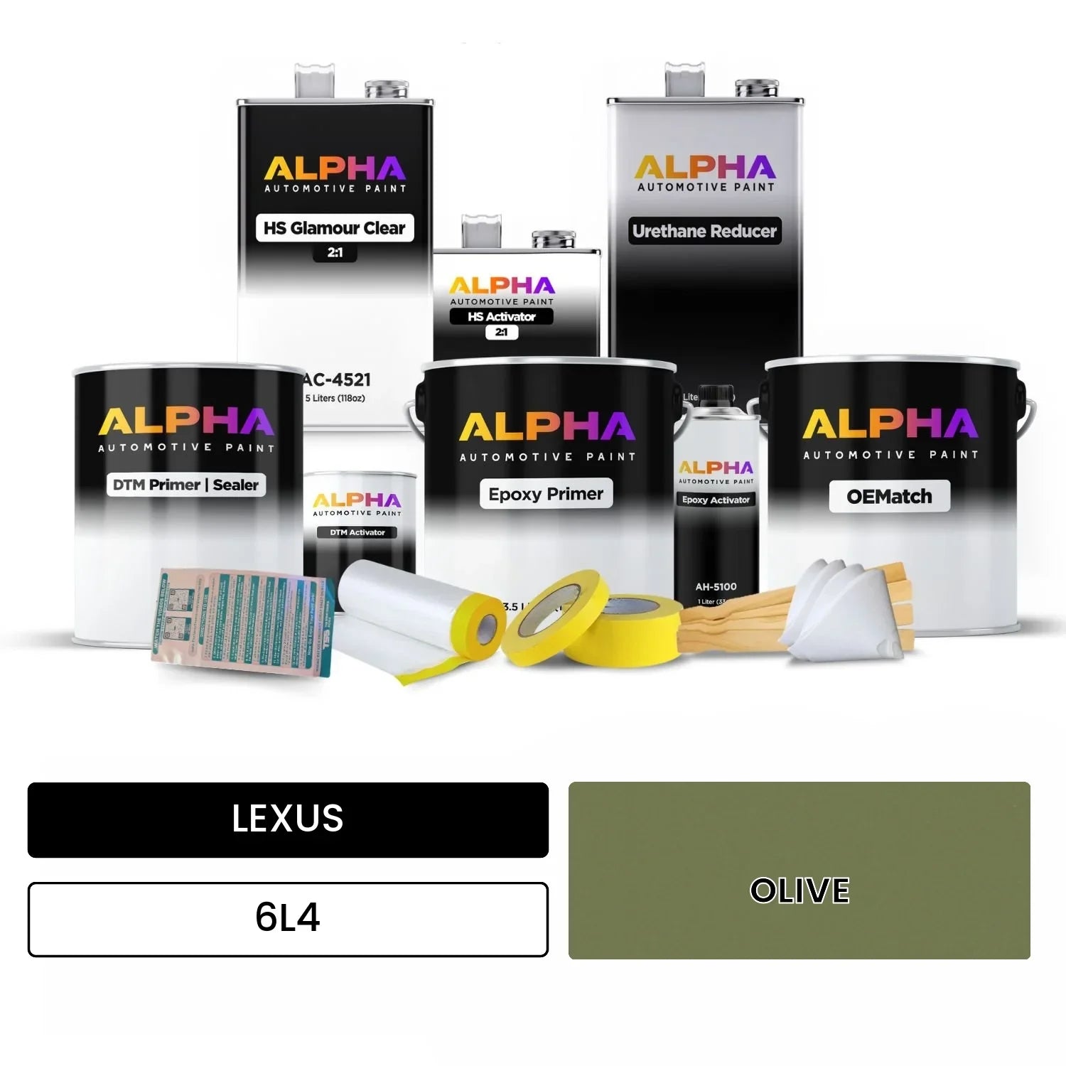 LEXUS OLIVE 6L4 OEMatch Vehicle Paint Kit
