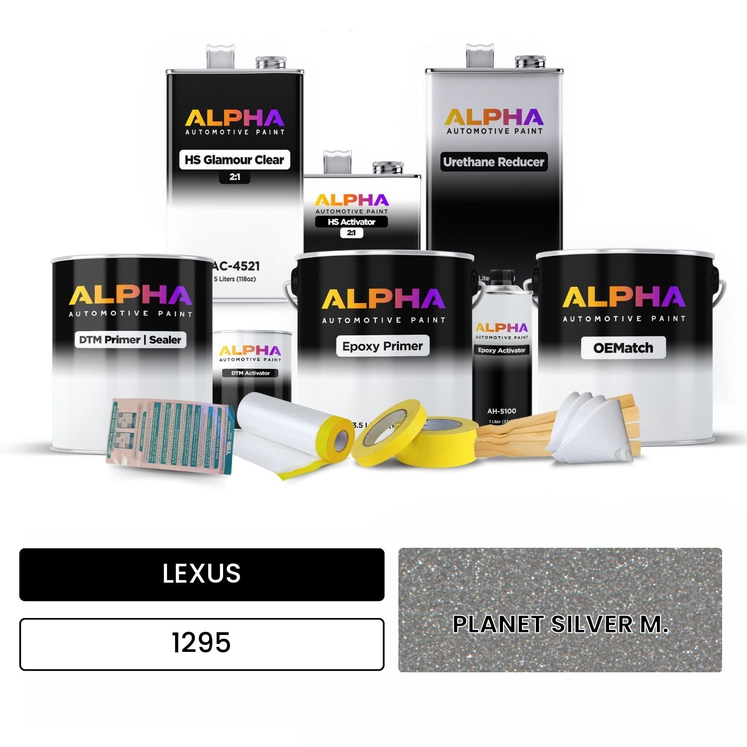 LEXUS PLANET SILVER M. 1295 OEMatch Vehicle Paint Kit