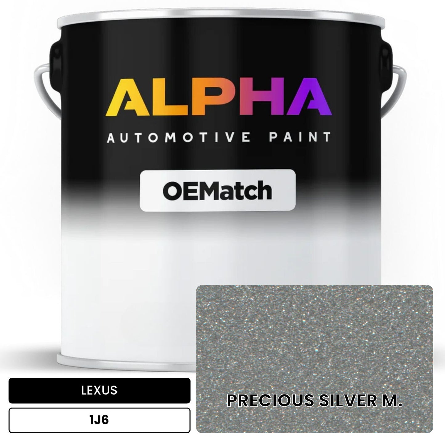 LEXUS PRECIOUS SILVER M. 1J6 OEMatch Basecoat