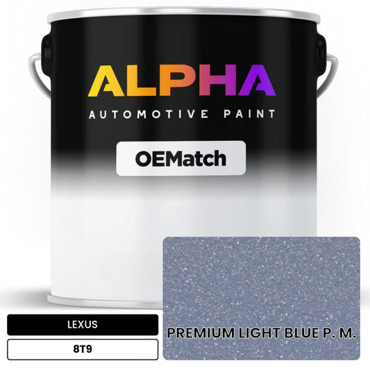 LEXUS PREMIUM LIGHT BLUE P. M. 8T9 OEMatch Basecoat