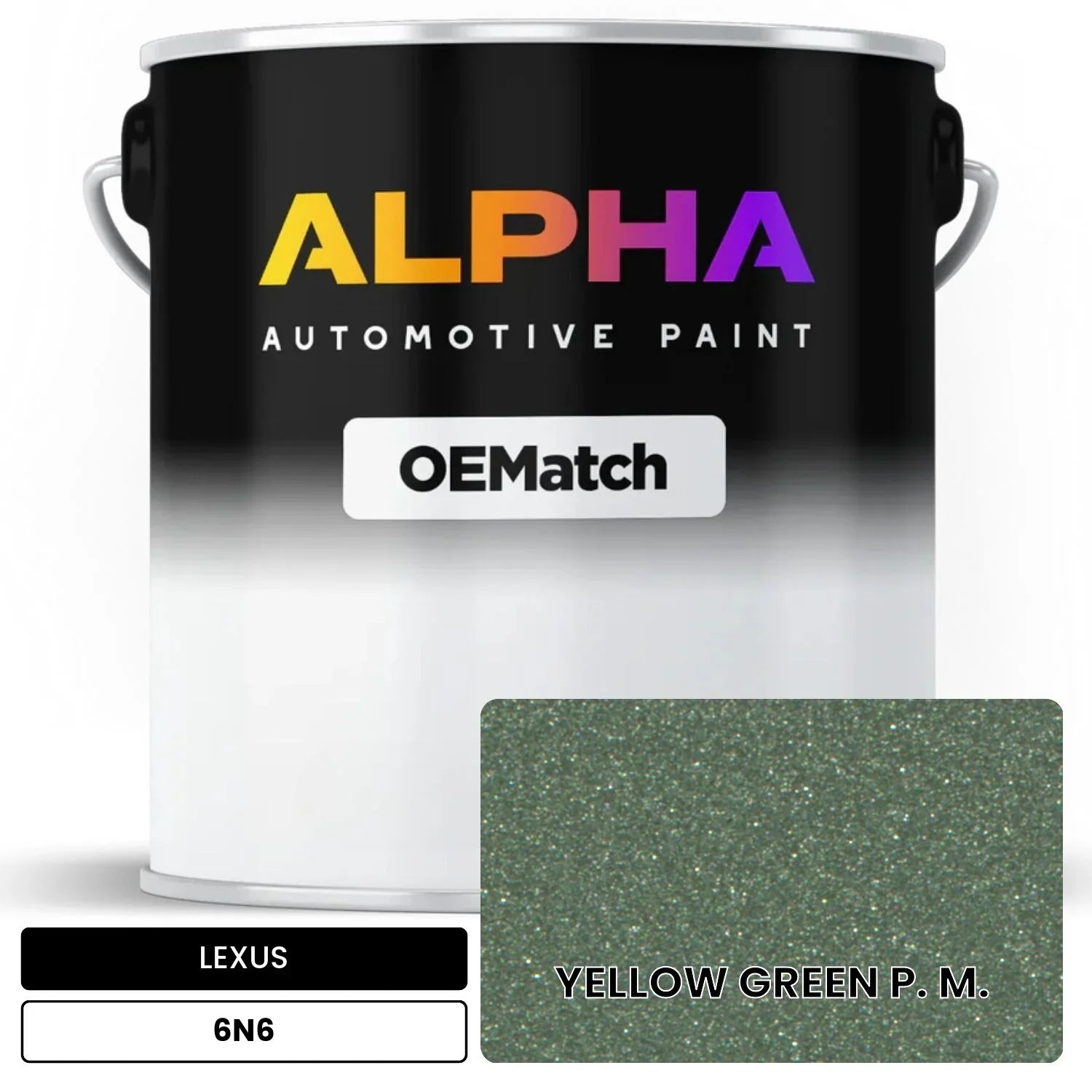 LEXUS YELLOW GREEN P. M. 6N6 OEMatch Basecoat
