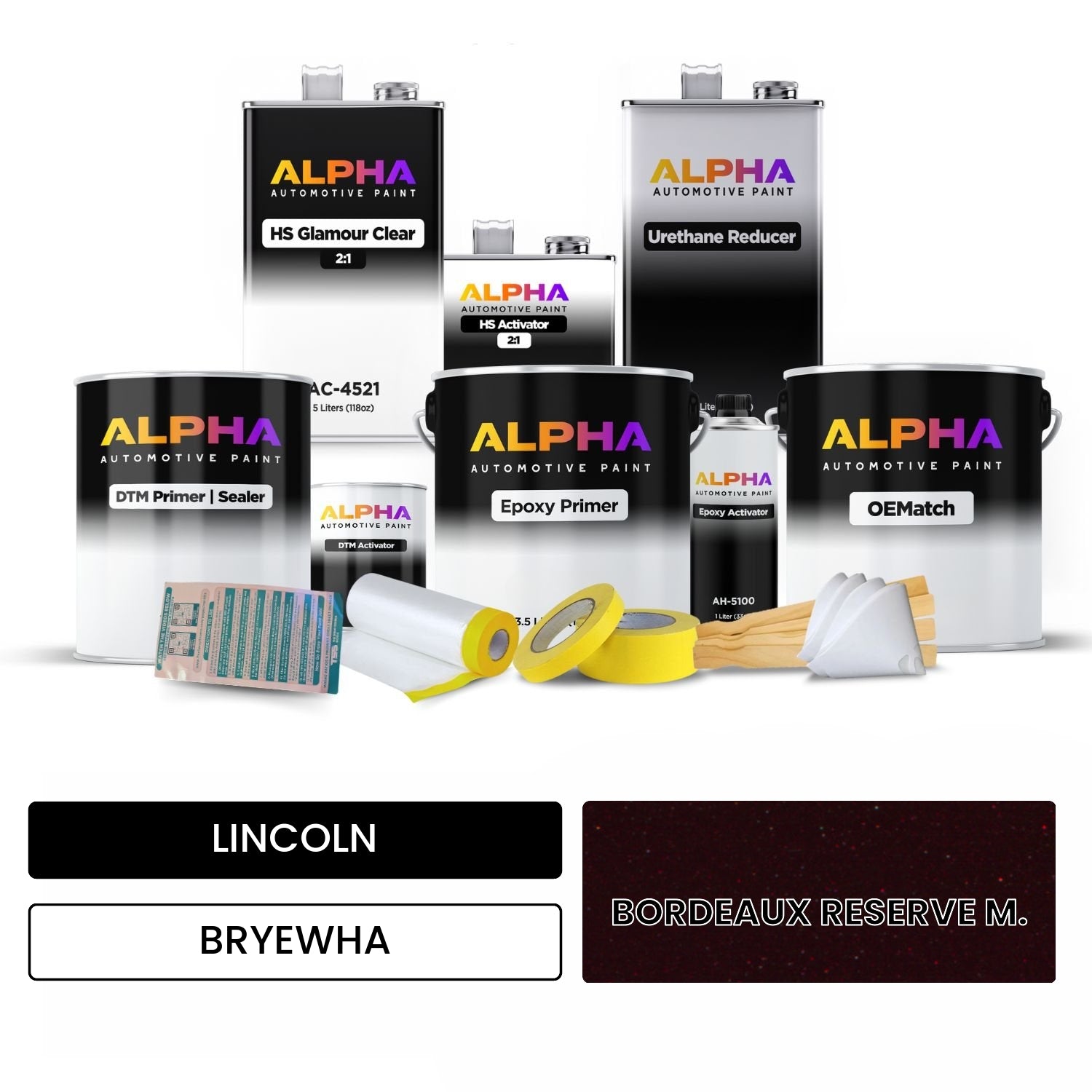LINCOLN BORDEAUX RESERVE M. BRYEWHA OEMatch Vehicle Paint Kit
