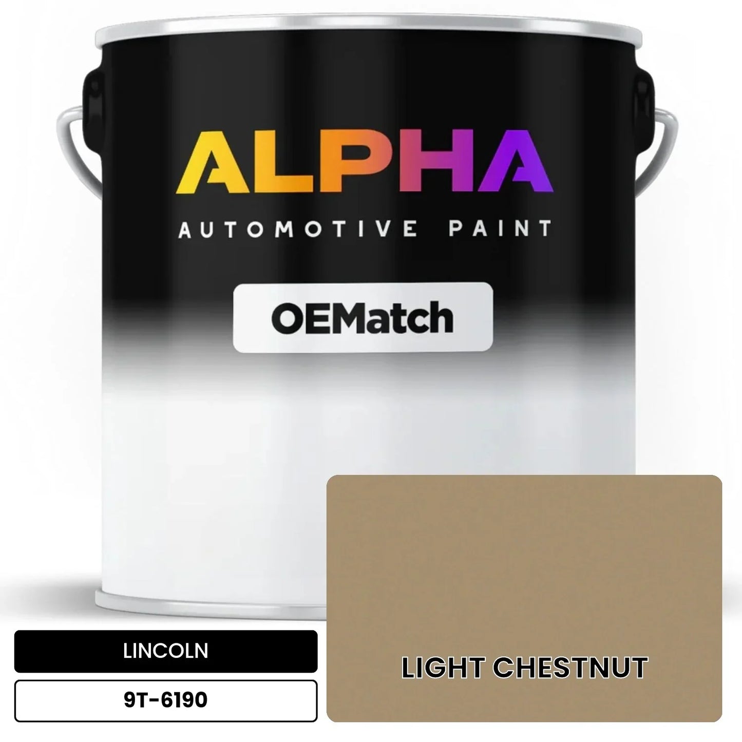 LINCOLN LIGHT CHESTNUT 9T-6190 OEMatch Basecoat