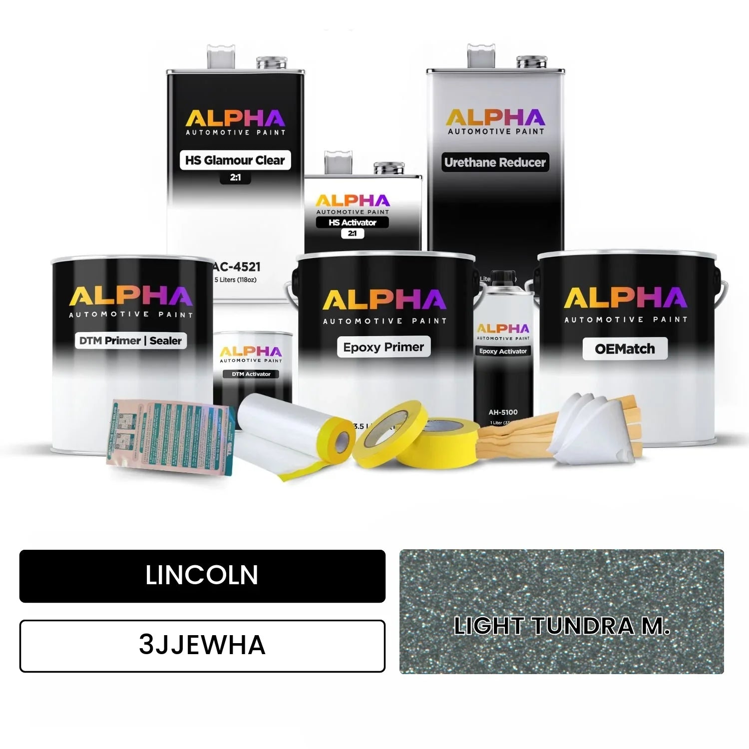 LINCOLN LIGHT TUNDRA M. 3JJEWHA OEMatch Vehicle Paint Kit