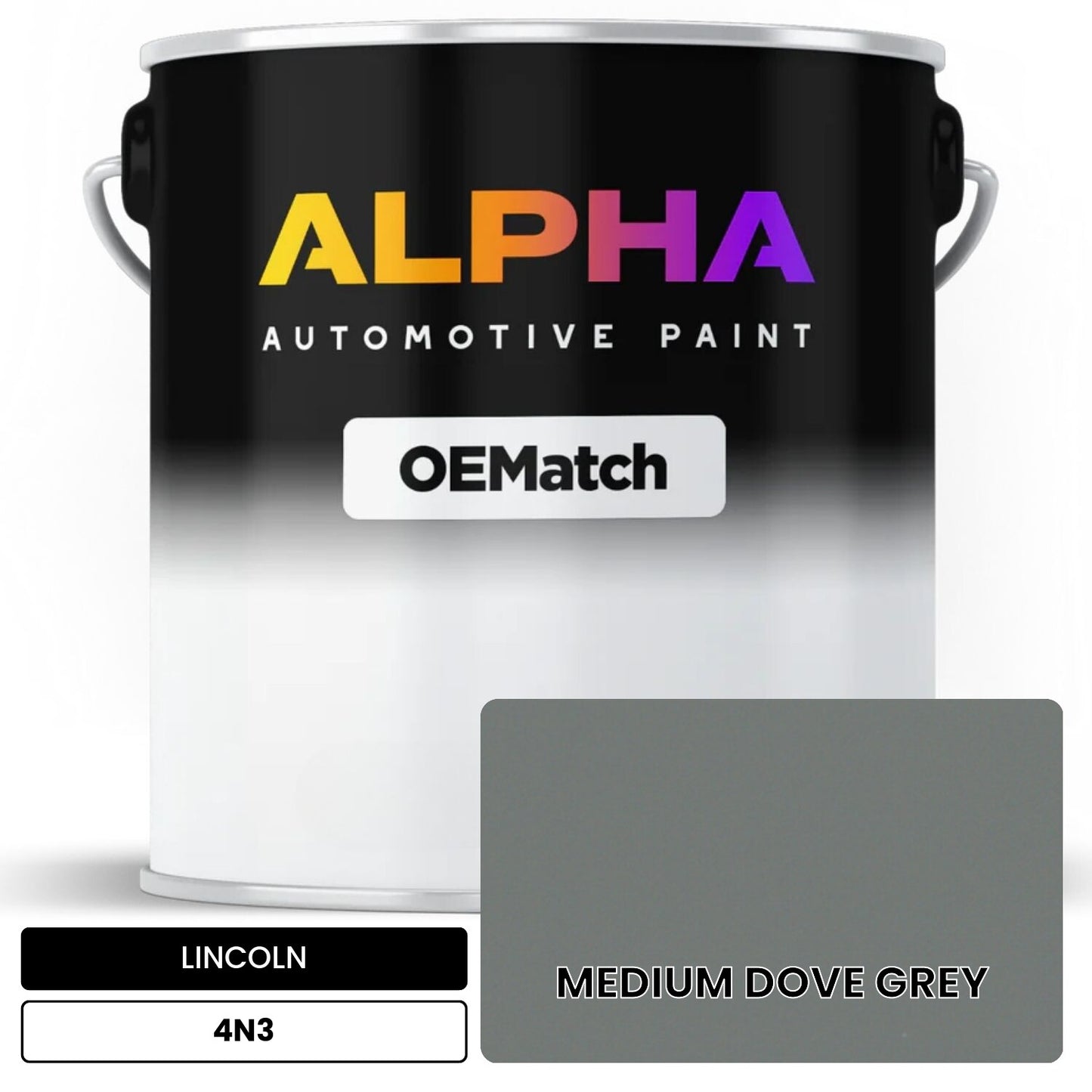 LINCOLN MEDIUM DOVE GREY 4N3 OEMatch Basecoat
