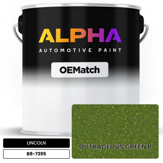 LINCOLN OUTRAGEOUS GREEN P B8-7395 OEMatch Basecoat