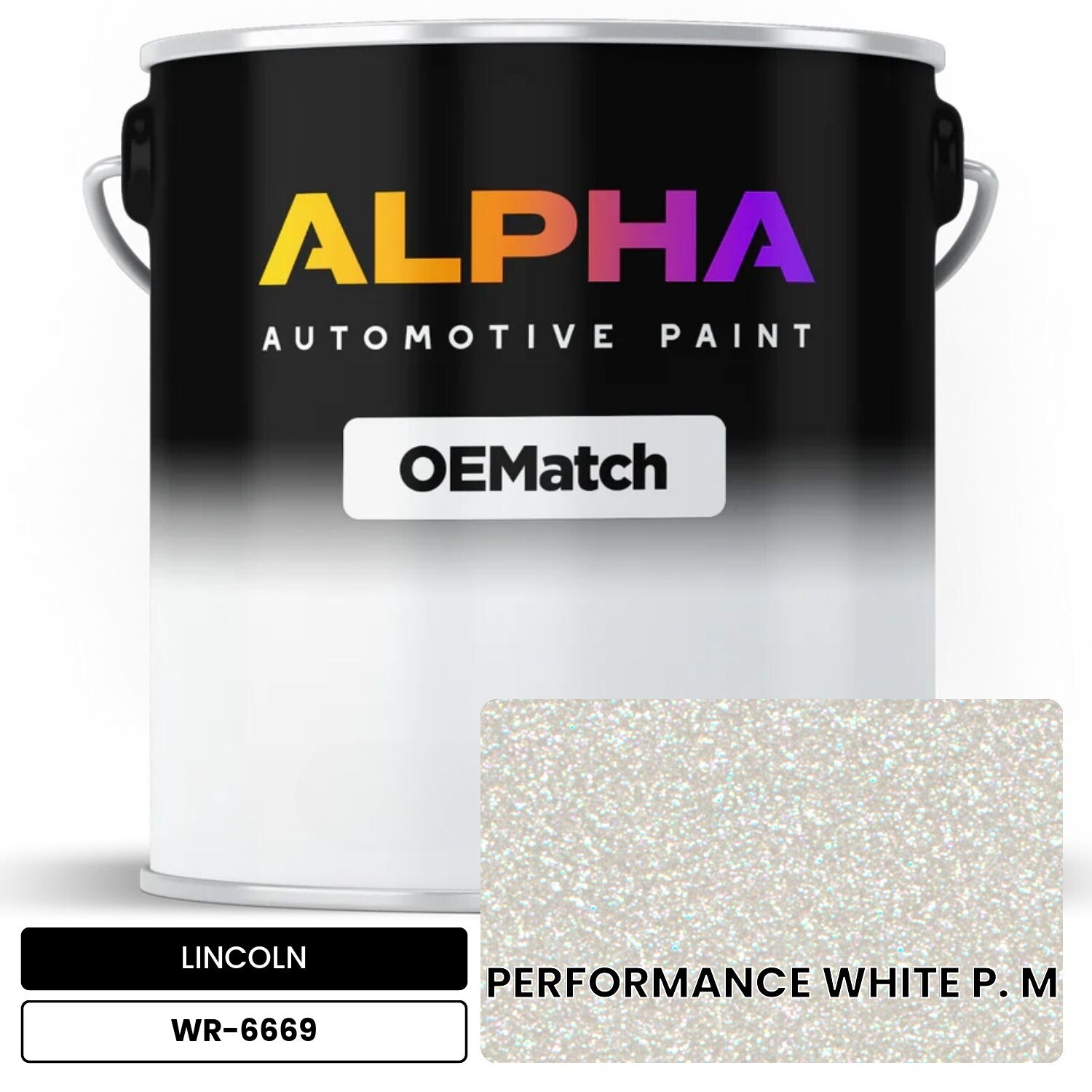 LINCOLN PERFORMANCE WHITE P. M WR-6669 OEMatch Basecoat