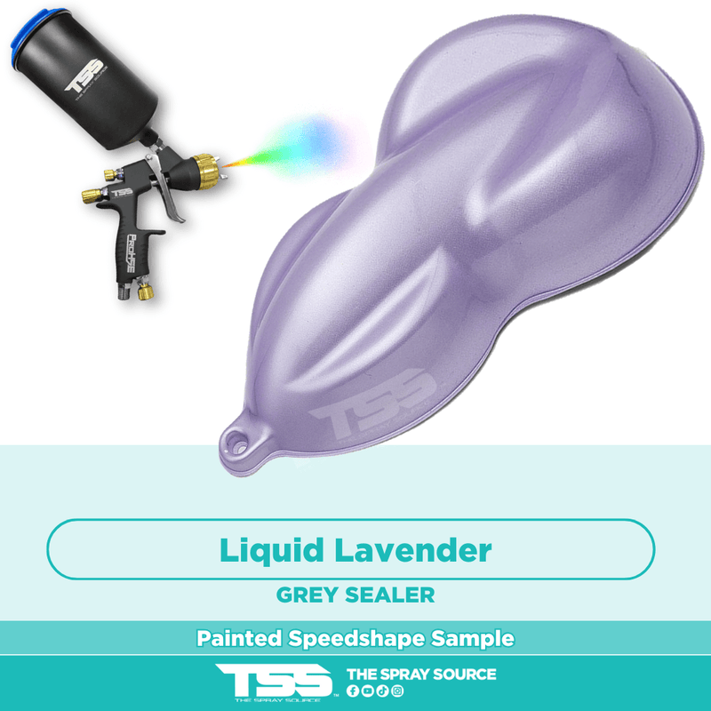 Liquid Lavender Pearl Pre-Sprayed Speedshape Paint Sample (Grey Ground Coat) - The Spray Source - Tamco Paint