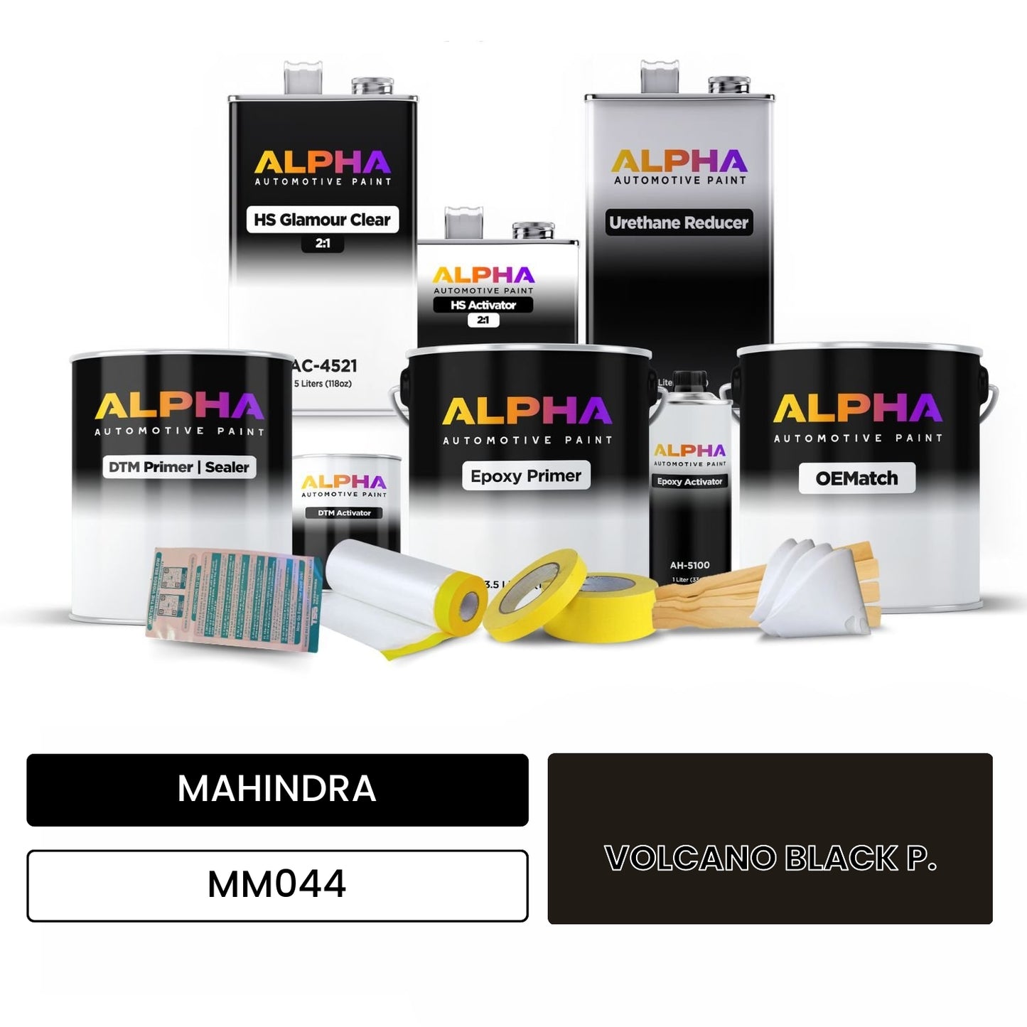 MAHINDRA VOLCANO BLACK P. MM044 OEMatch Vehicle Paint Kit