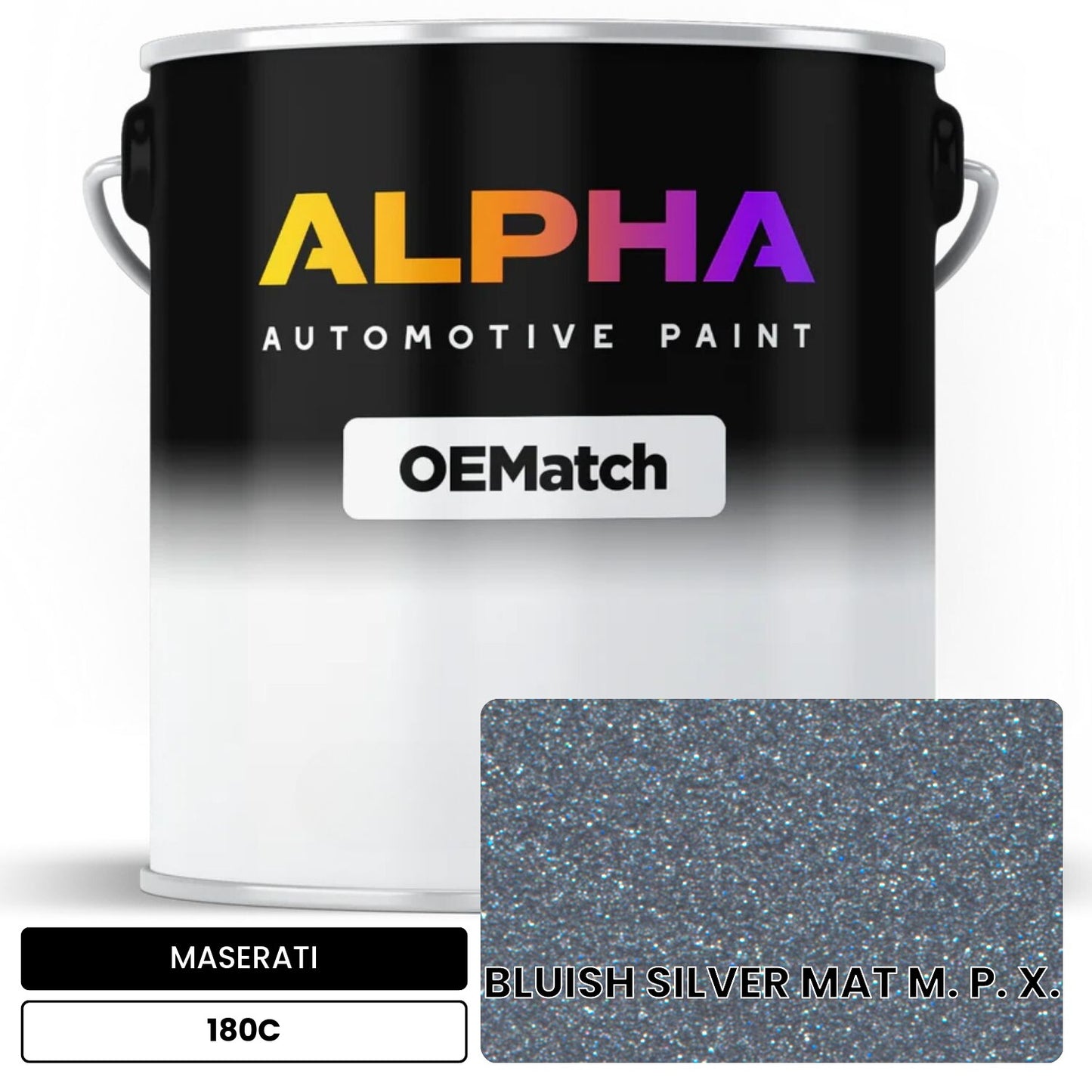 MASERATI BLUISH SILVER MAT M. P. X. 180C OEMatch Basecoat