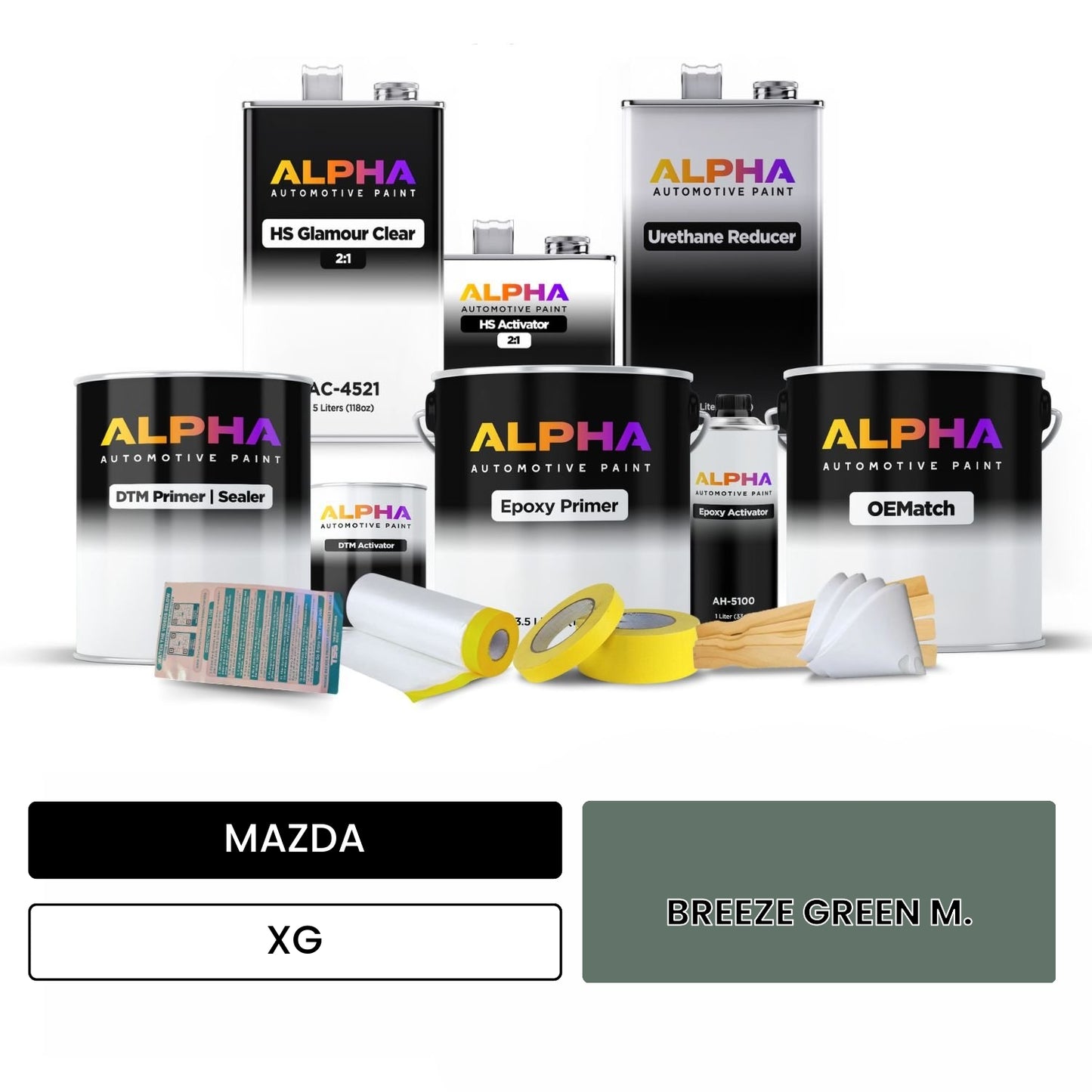 MAZDA BREEZE GREEN M. XG OEMatch Vehicle Paint Kit